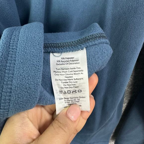 NWT $65 Eddie Bauer Mr Quest Fleece 1/4 Zip Pullover Long Sleeve‎ Hiking Large - Picture 9 of 10